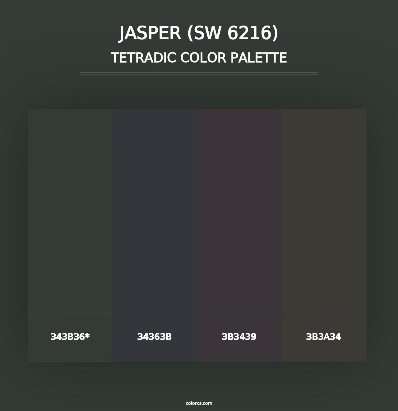 Jasper (SW 6216) - Tetradic Color Palette