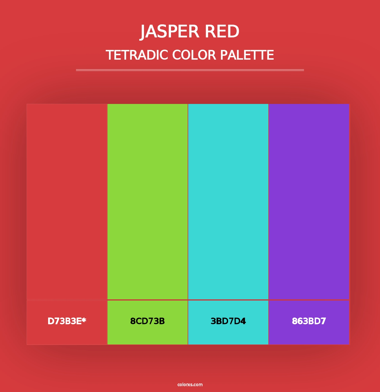 Jasper Red - Tetradic Color Palette