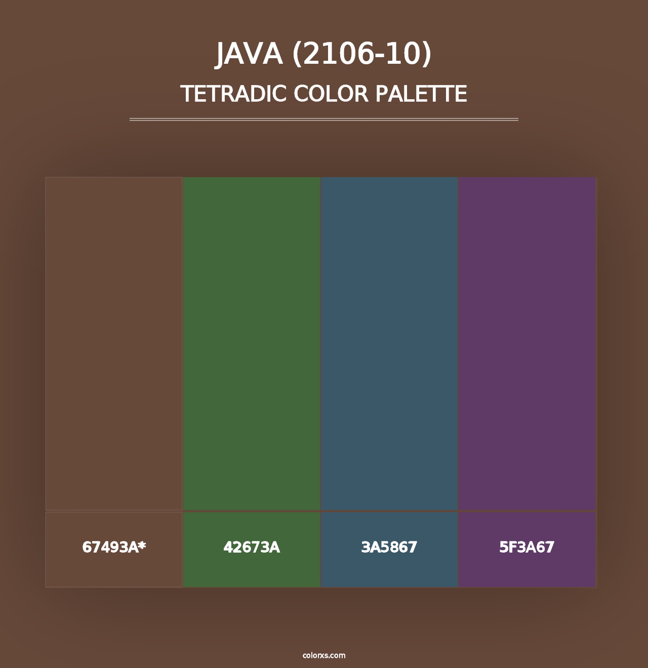 Java (2106-10) - Tetradic Color Palette