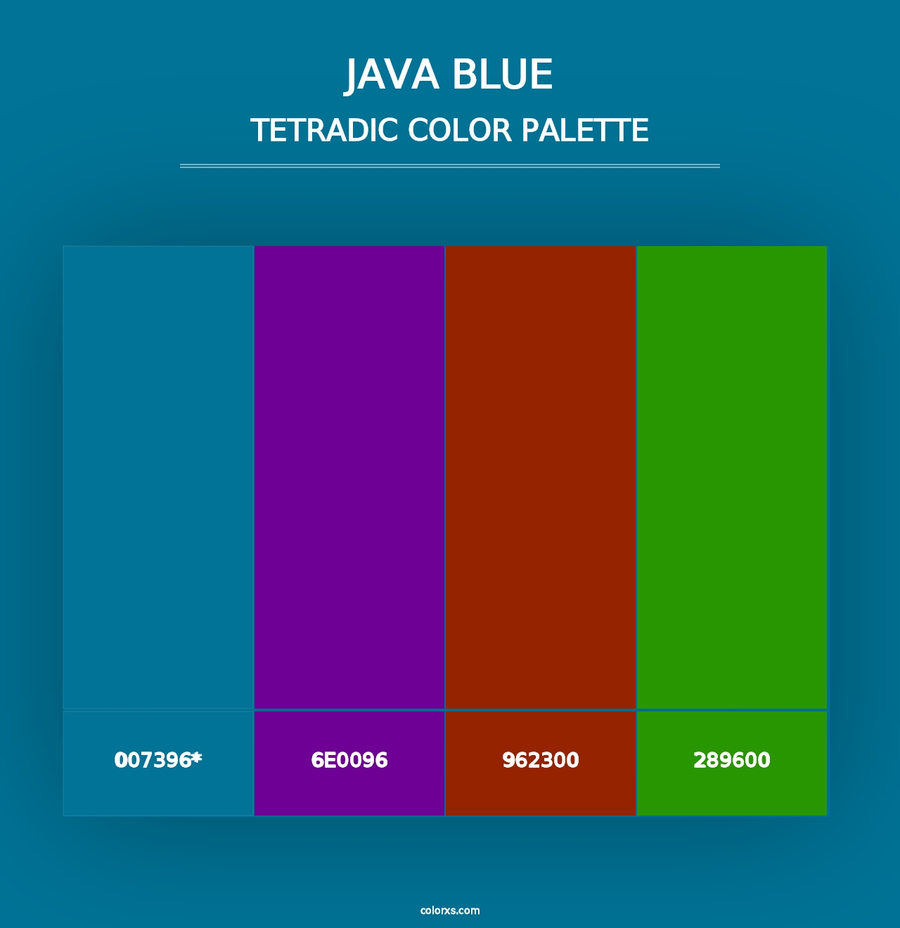 Java Blue - Tetradic Color Palette