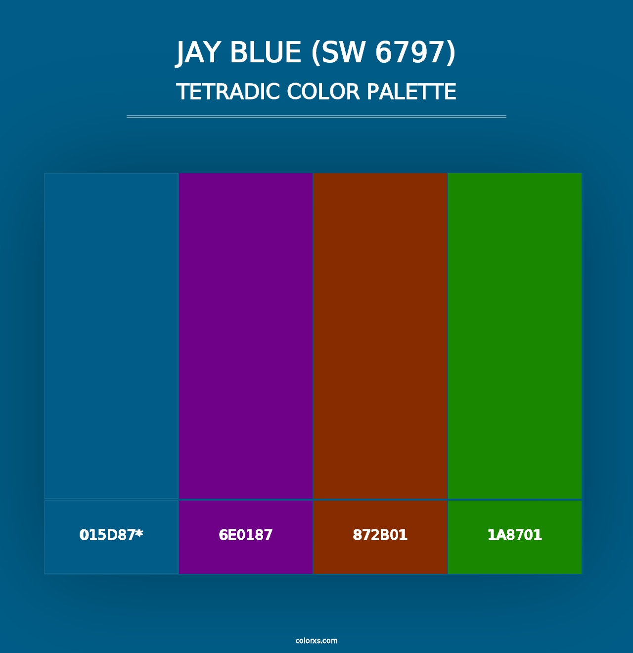 Jay Blue (SW 6797) - Tetradic Color Palette