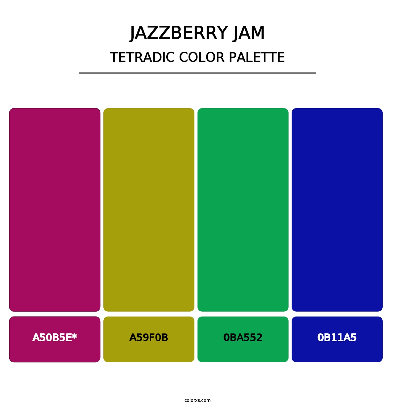 Jazzberry jam - Tetradic Color Palette