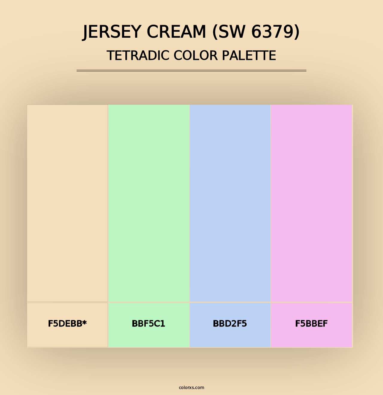 Jersey Cream (SW 6379) - Tetradic Color Palette