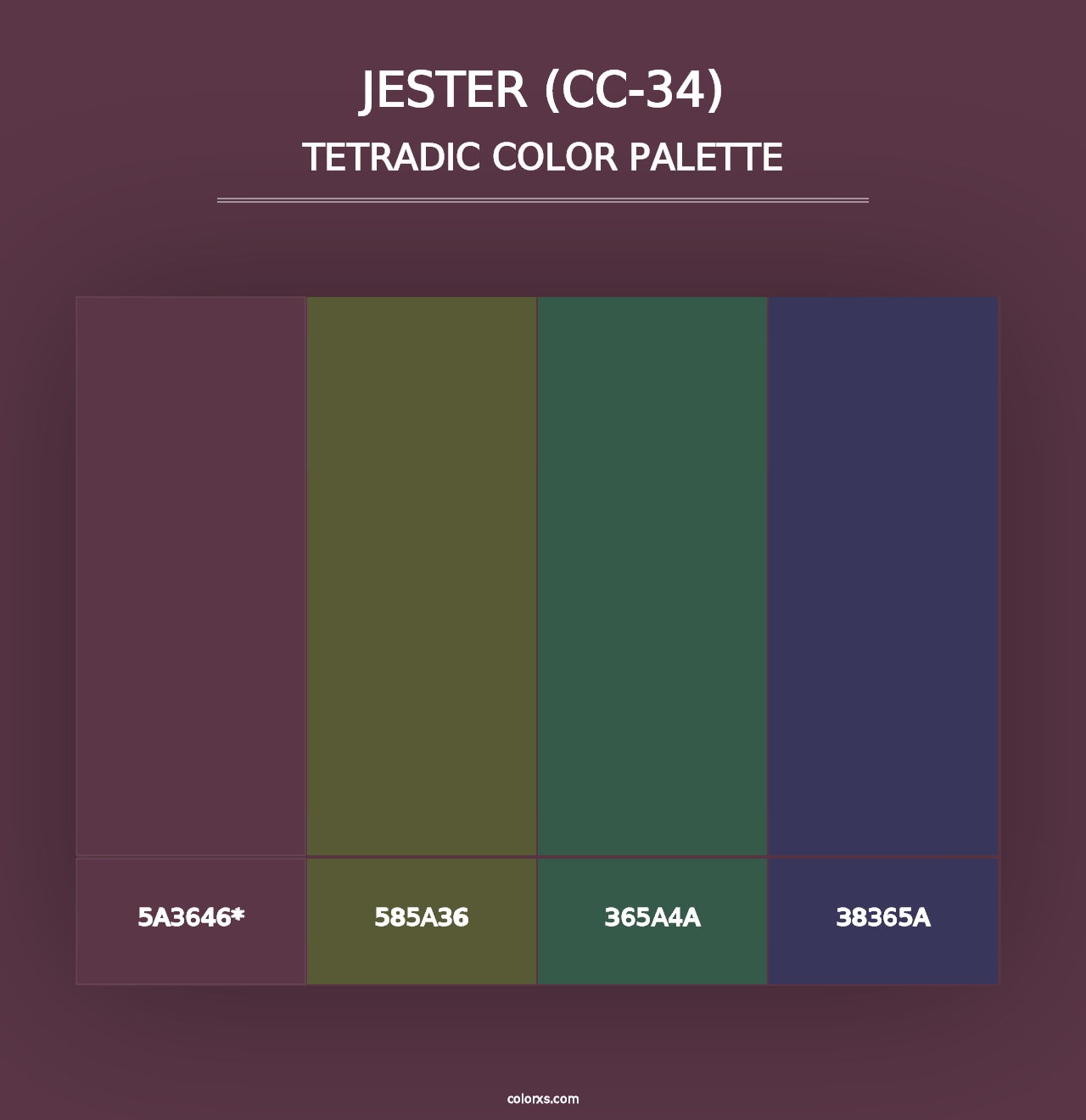 Jester (CC-34) - Tetradic Color Palette