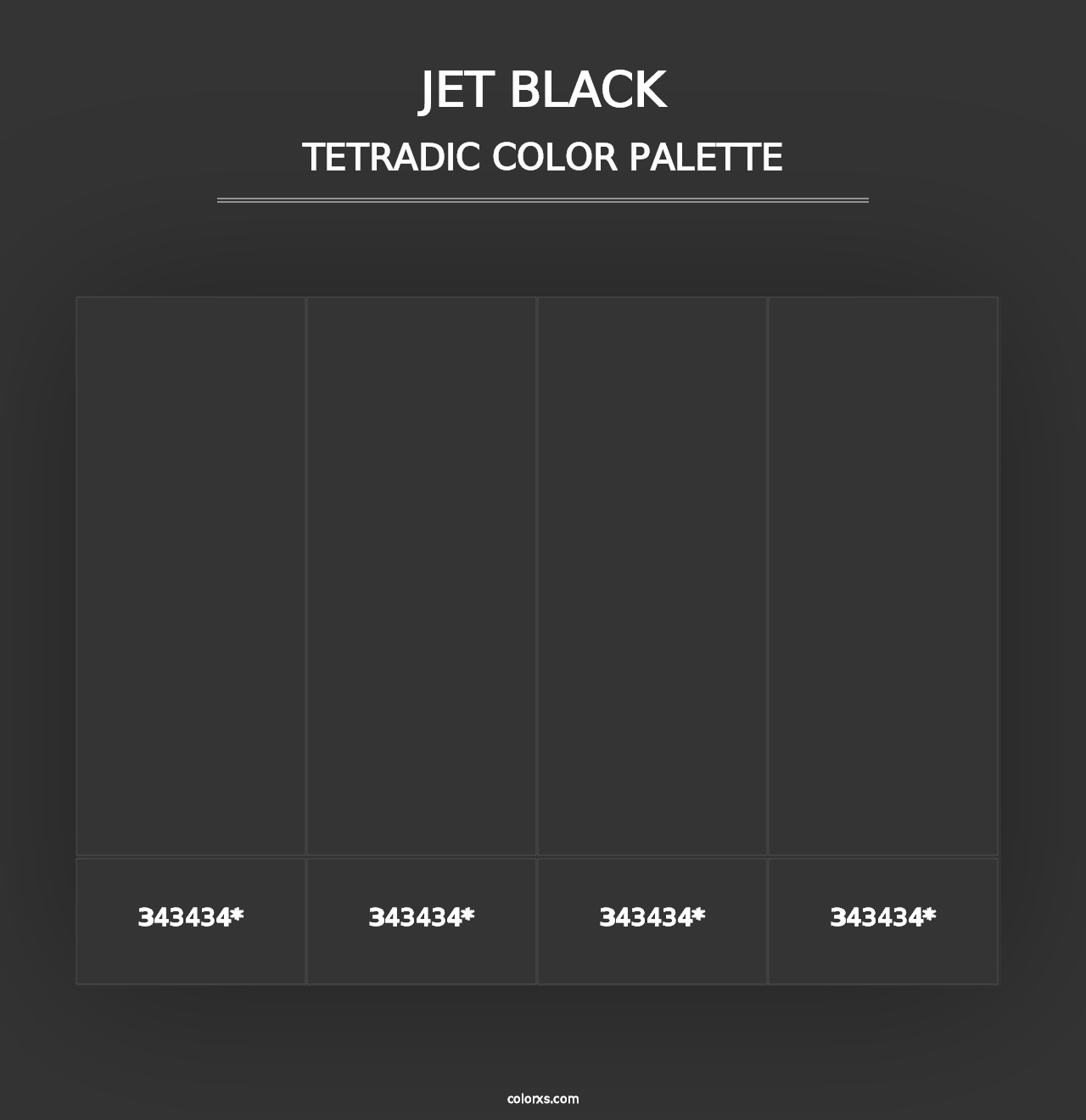 Jet Black - Tetradic Color Palette