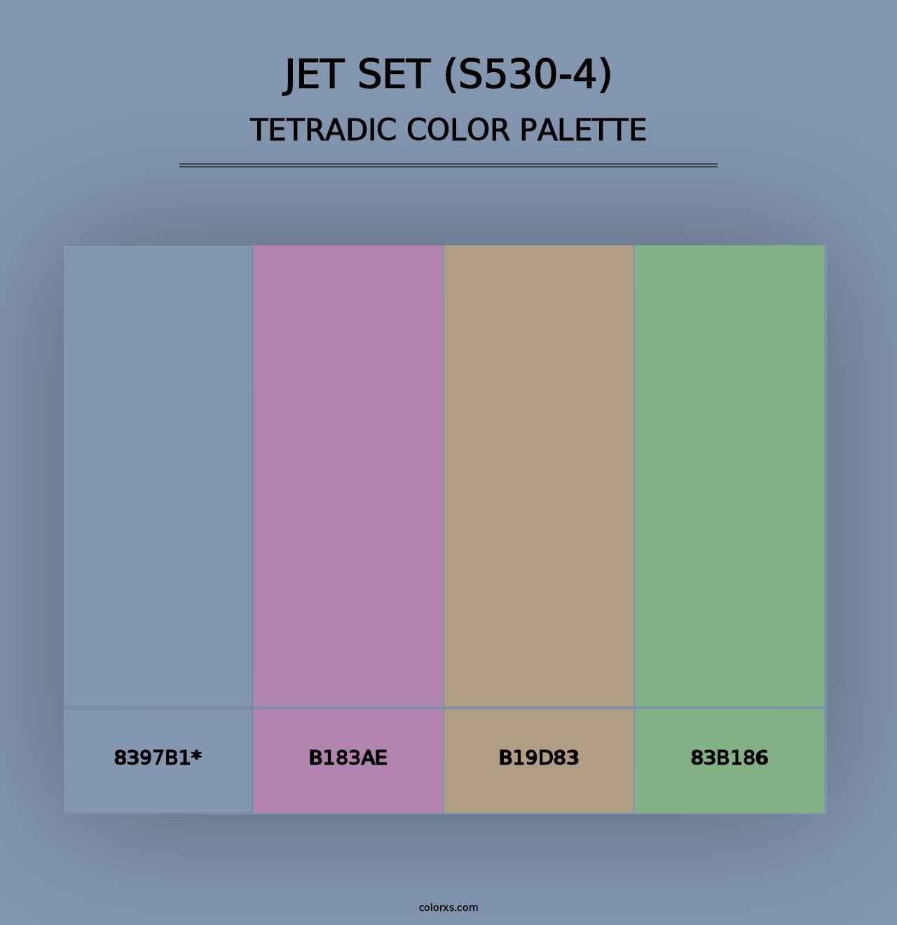 Jet Set (S530-4) - Tetradic Color Palette