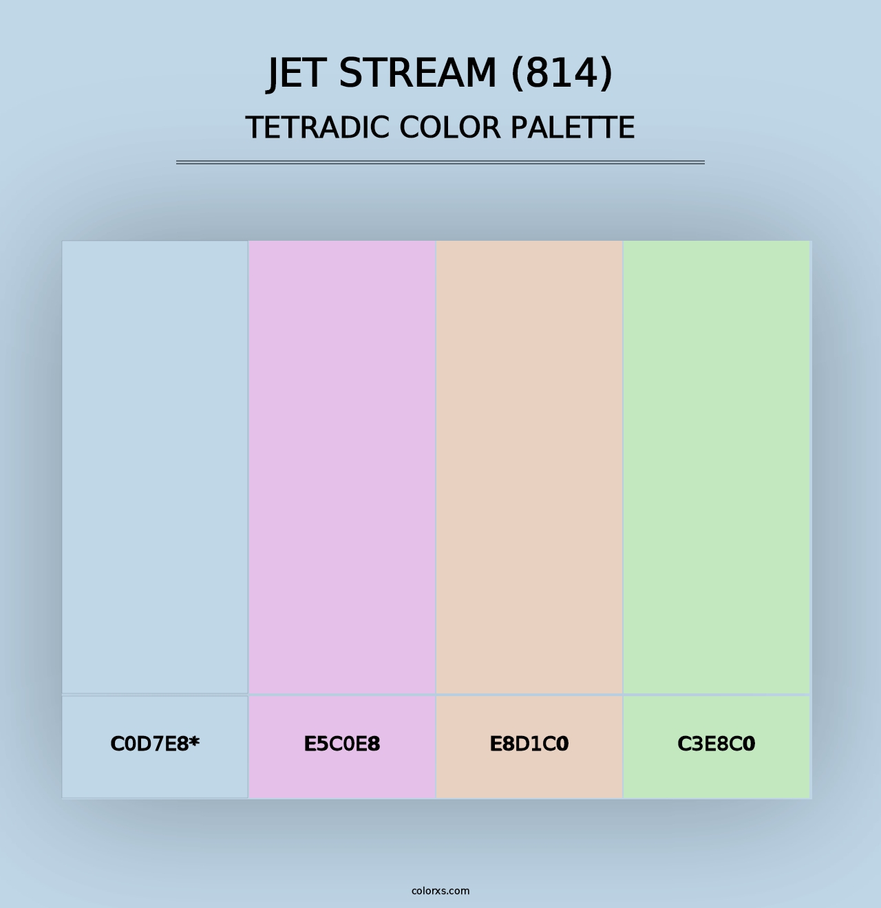 Jet Stream (814) - Tetradic Color Palette