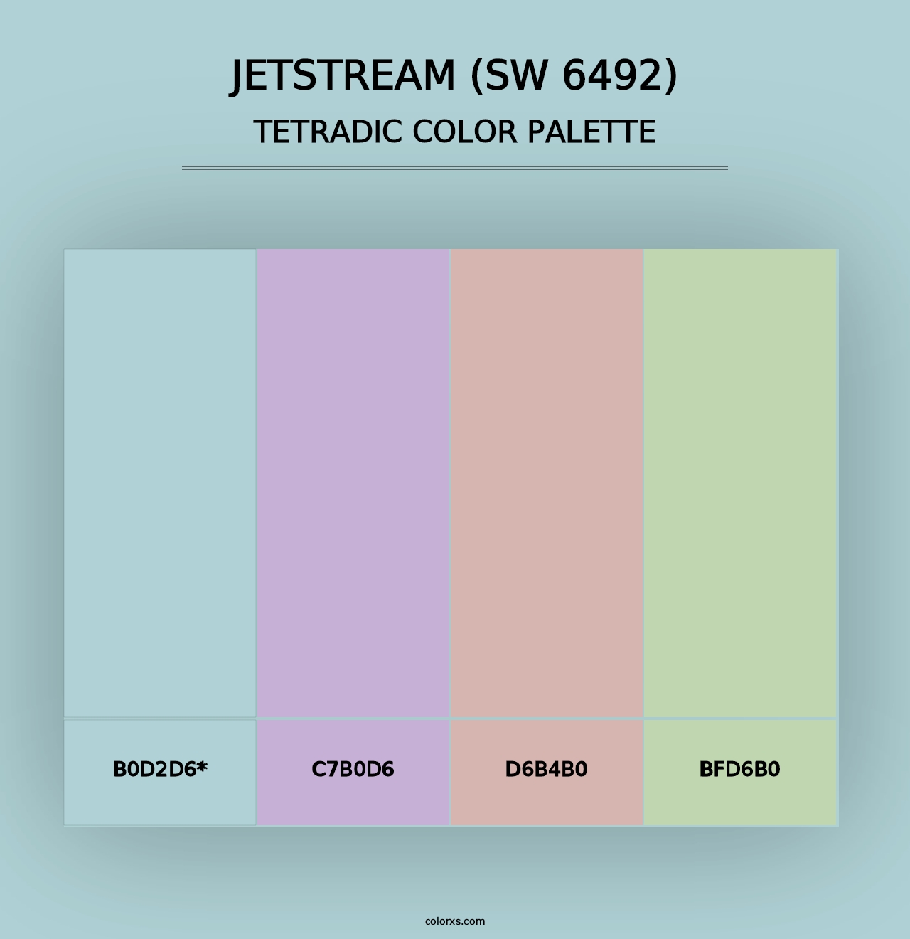 Jetstream (SW 6492) - Tetradic Color Palette