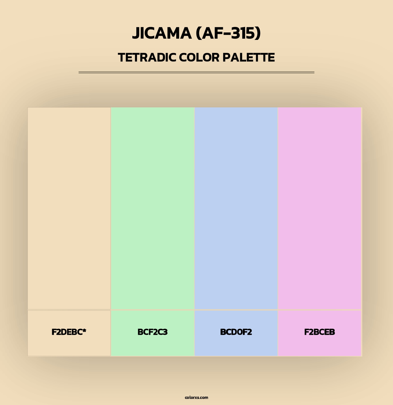 Jicama (AF-315) - Tetradic Color Palette