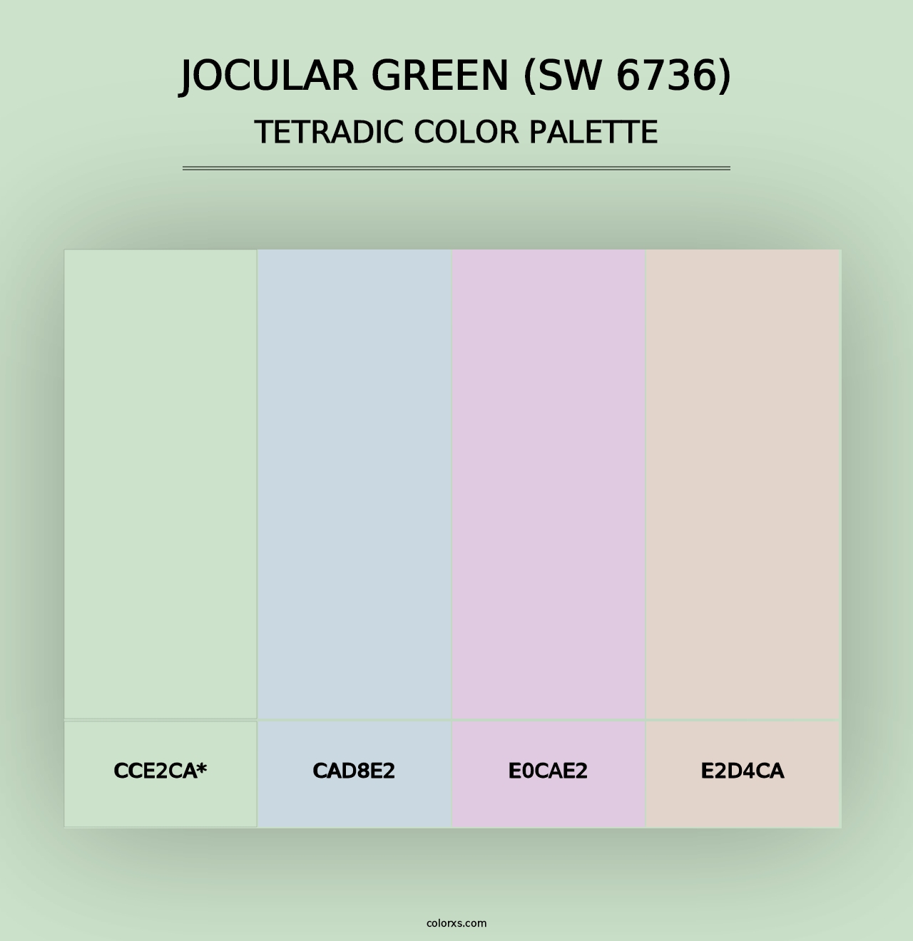 Jocular Green (SW 6736) - Tetradic Color Palette