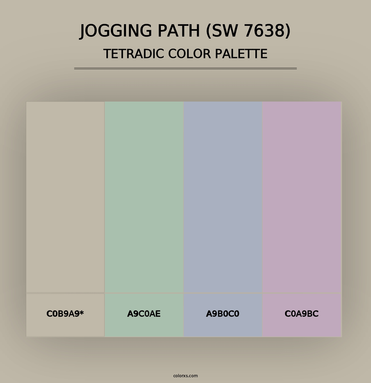 Jogging Path (SW 7638) - Tetradic Color Palette