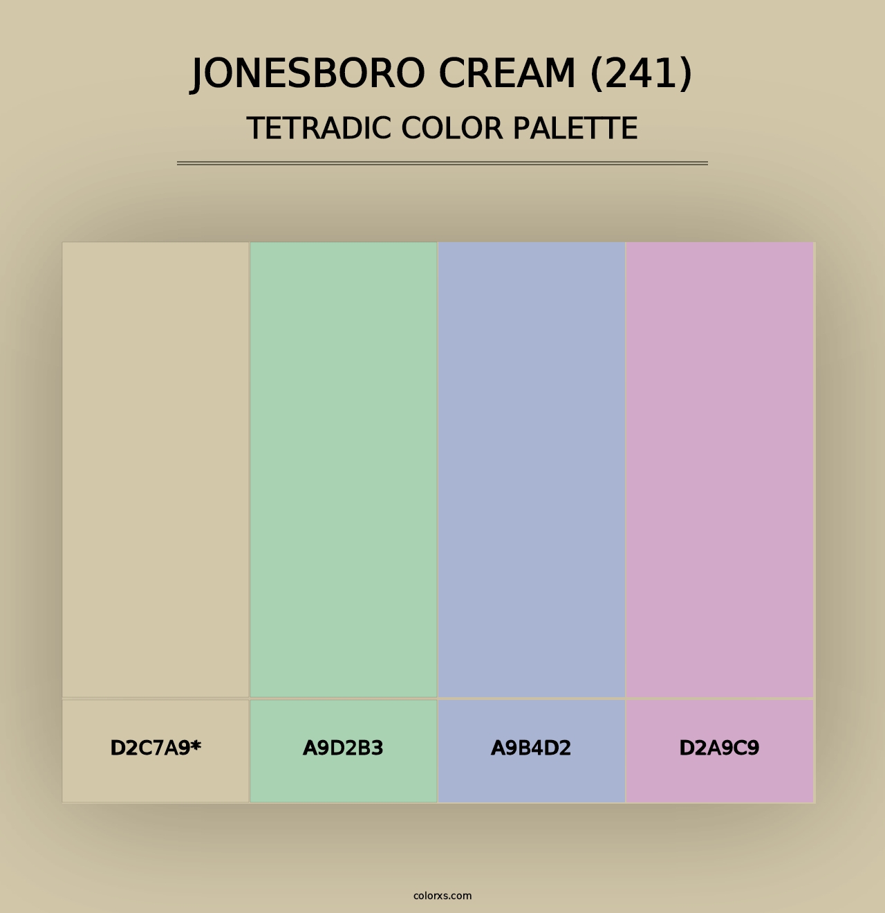 Jonesboro Cream (241) - Tetradic Color Palette