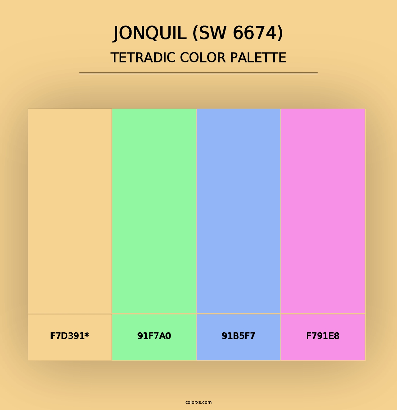 Jonquil (SW 6674) - Tetradic Color Palette