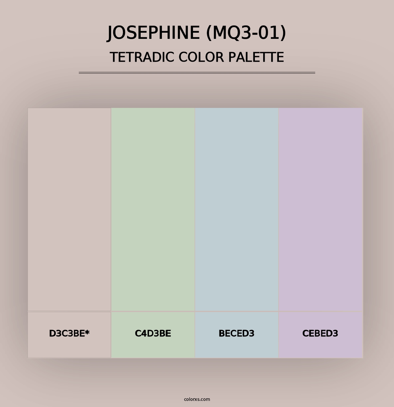 Josephine (MQ3-01) - Tetradic Color Palette