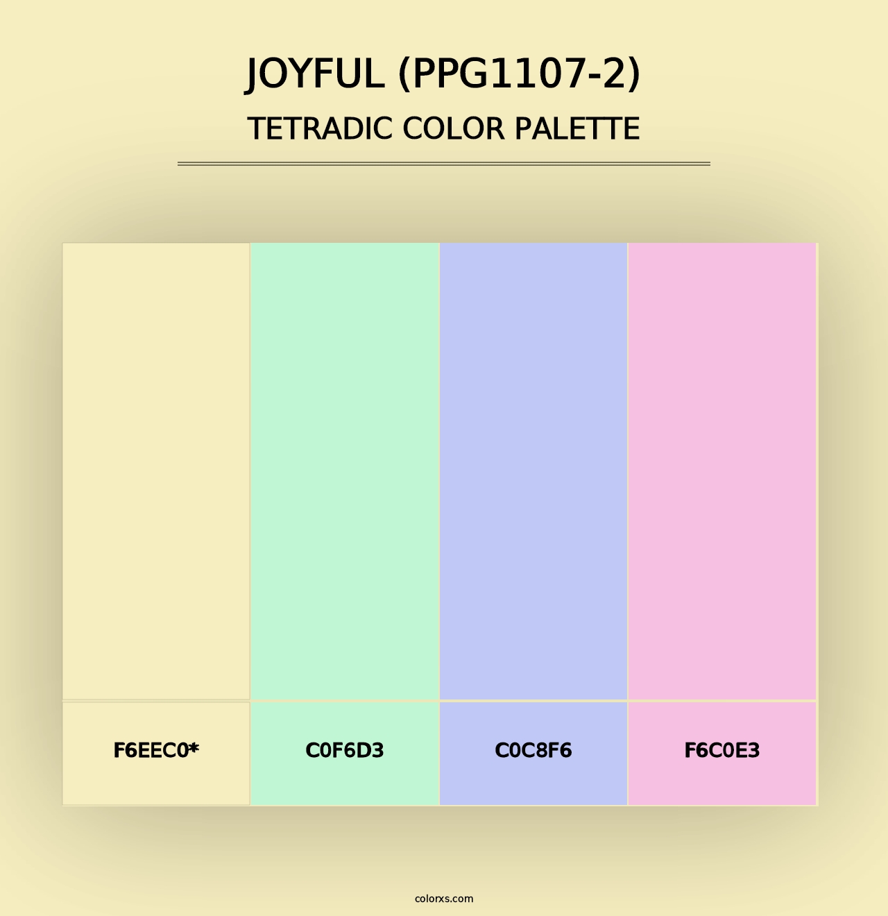 Joyful (PPG1107-2) - Tetradic Color Palette