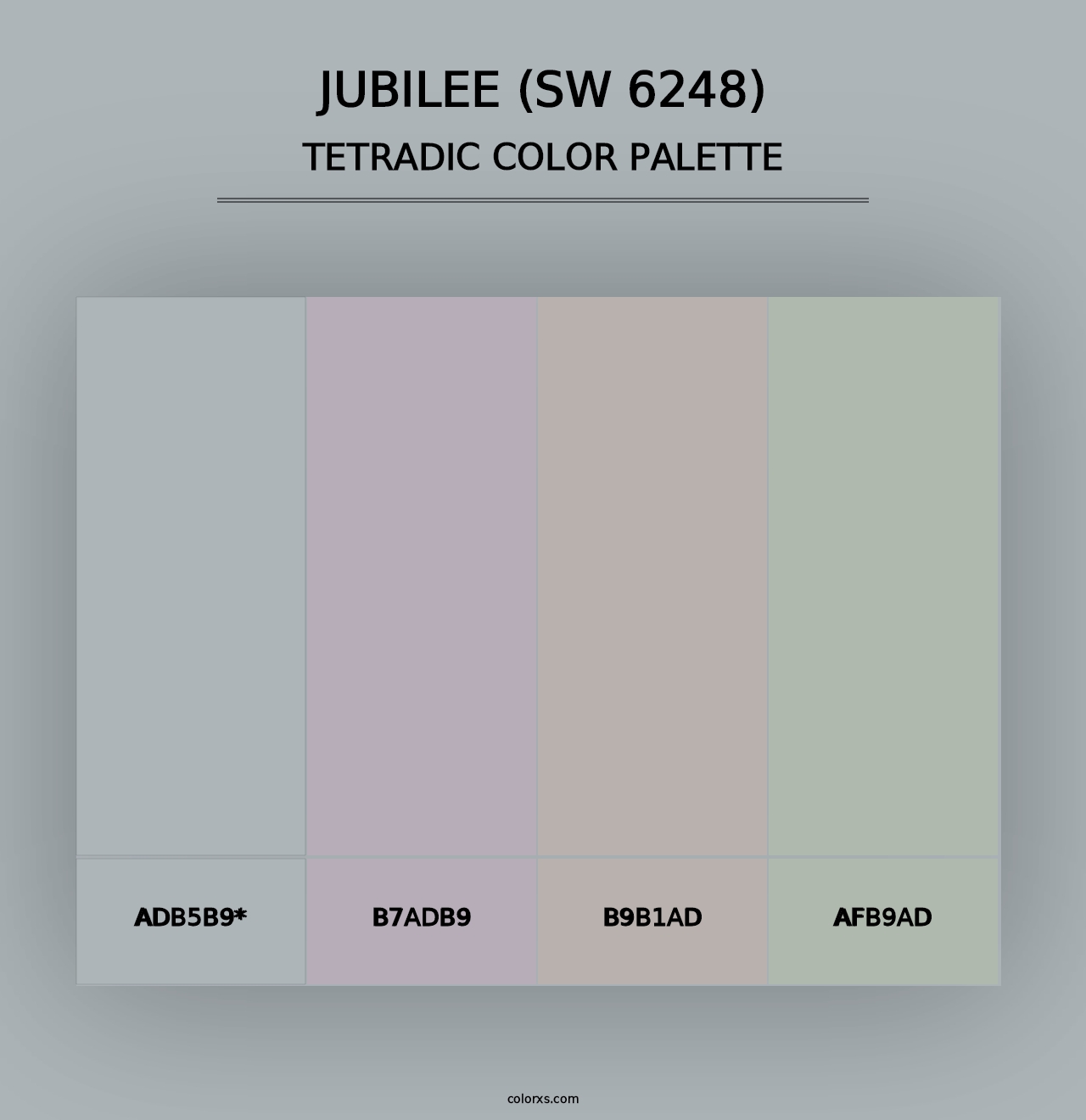 Jubilee (SW 6248) - Tetradic Color Palette