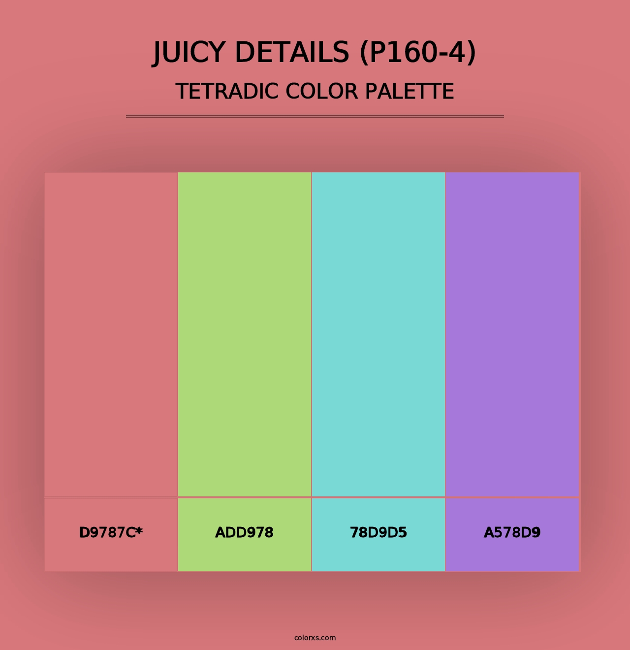 Juicy Details (P160-4) - Tetradic Color Palette