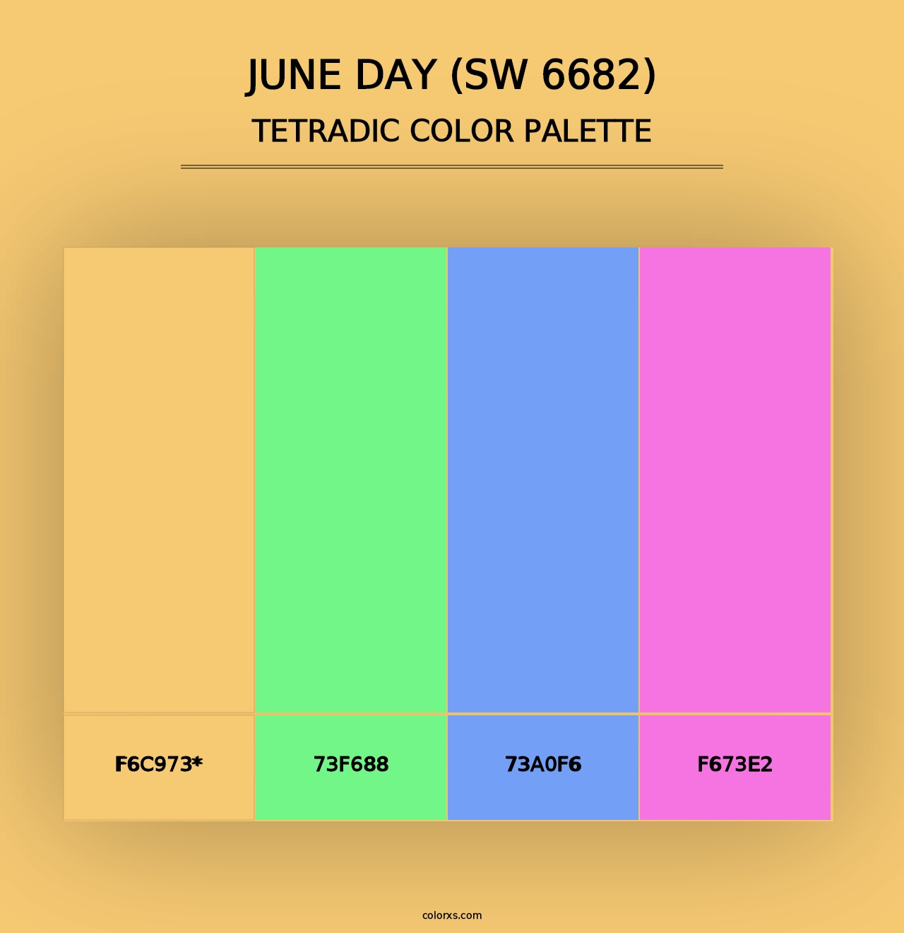 June Day (SW 6682) - Tetradic Color Palette