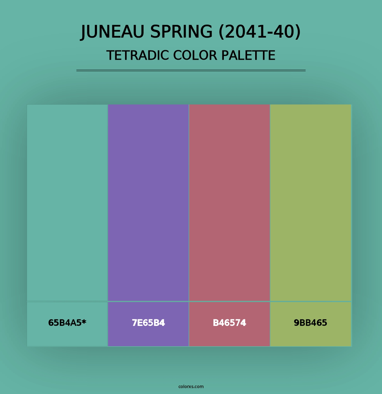 Juneau Spring (2041-40) - Tetradic Color Palette