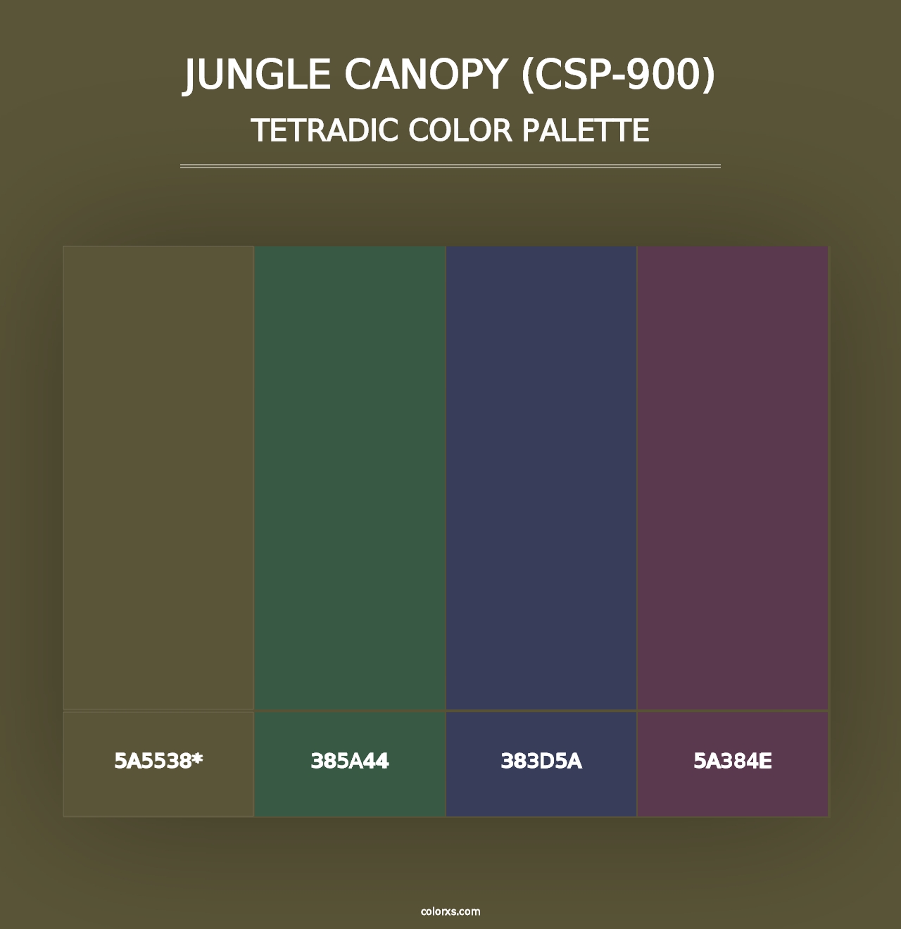 Jungle Canopy (CSP-900) - Tetradic Color Palette