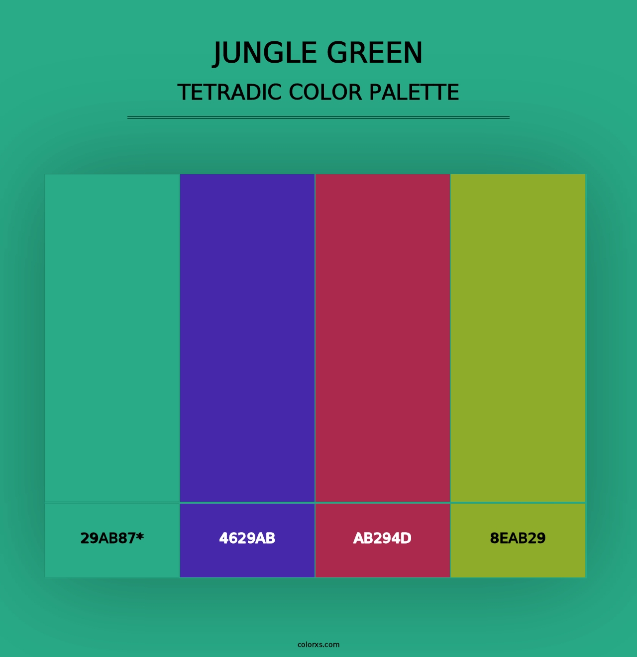 Jungle Green - Tetradic Color Palette