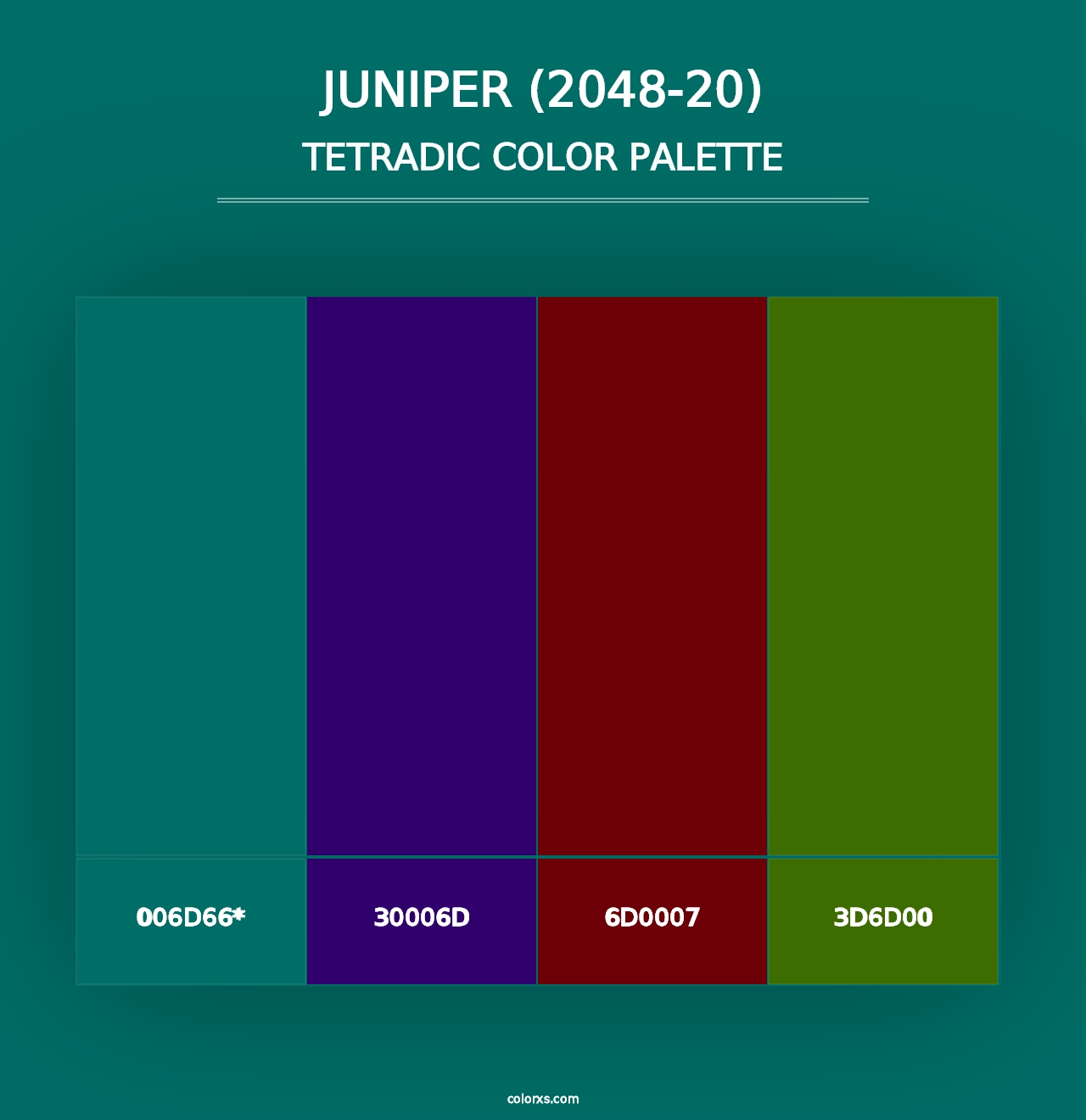 Juniper (2048-20) - Tetradic Color Palette