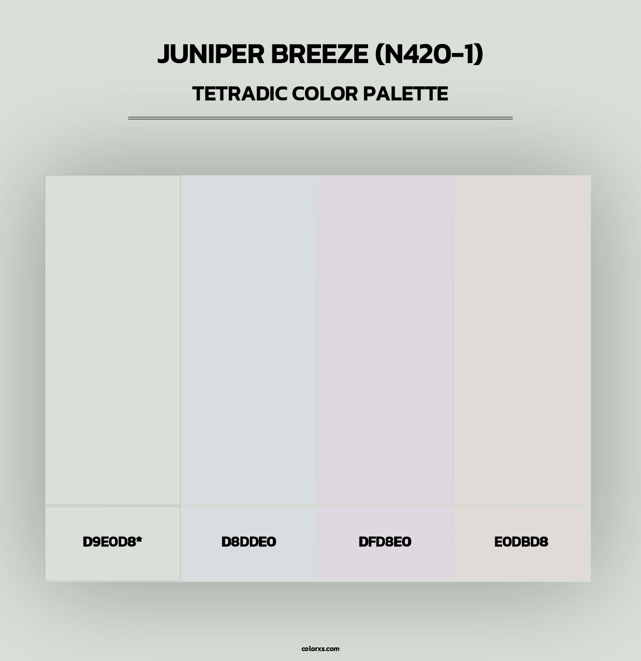 Juniper Breeze (N420-1) - Tetradic Color Palette