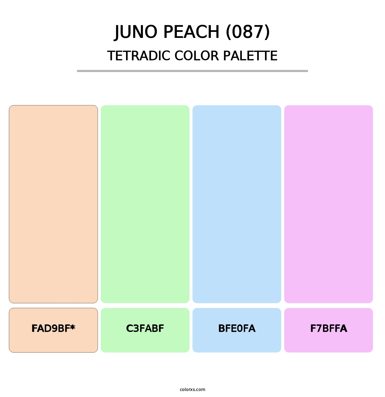 Juno Peach (087) - Tetradic Color Palette