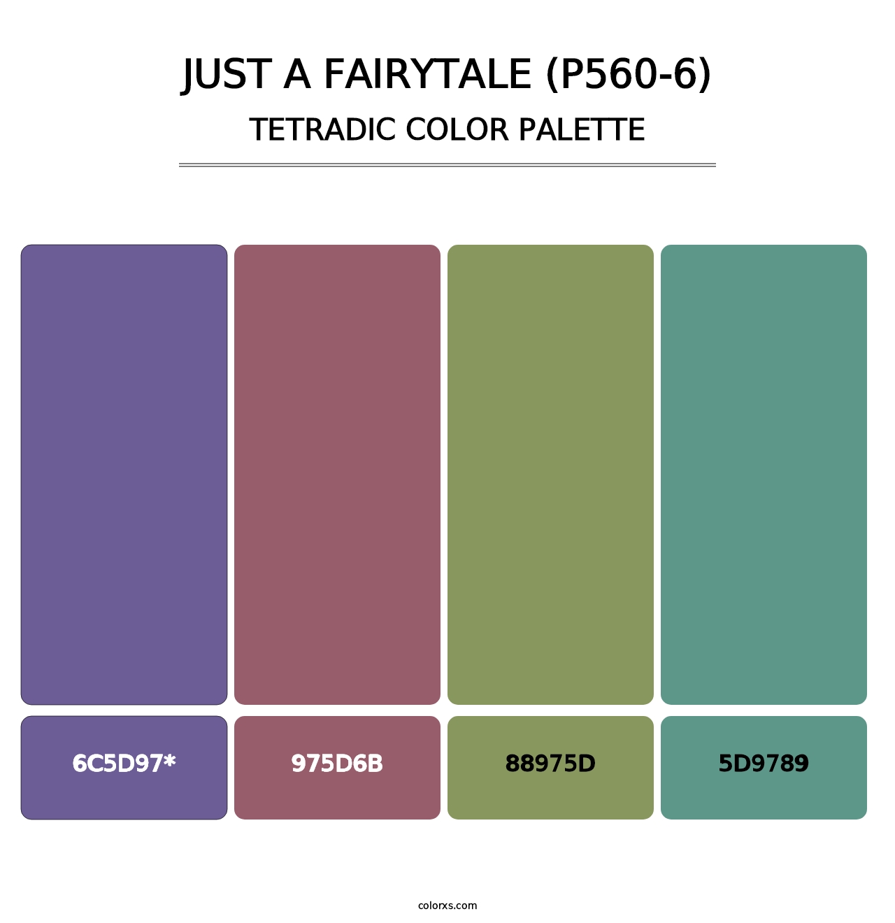 Just A Fairytale (P560-6) - Tetradic Color Palette