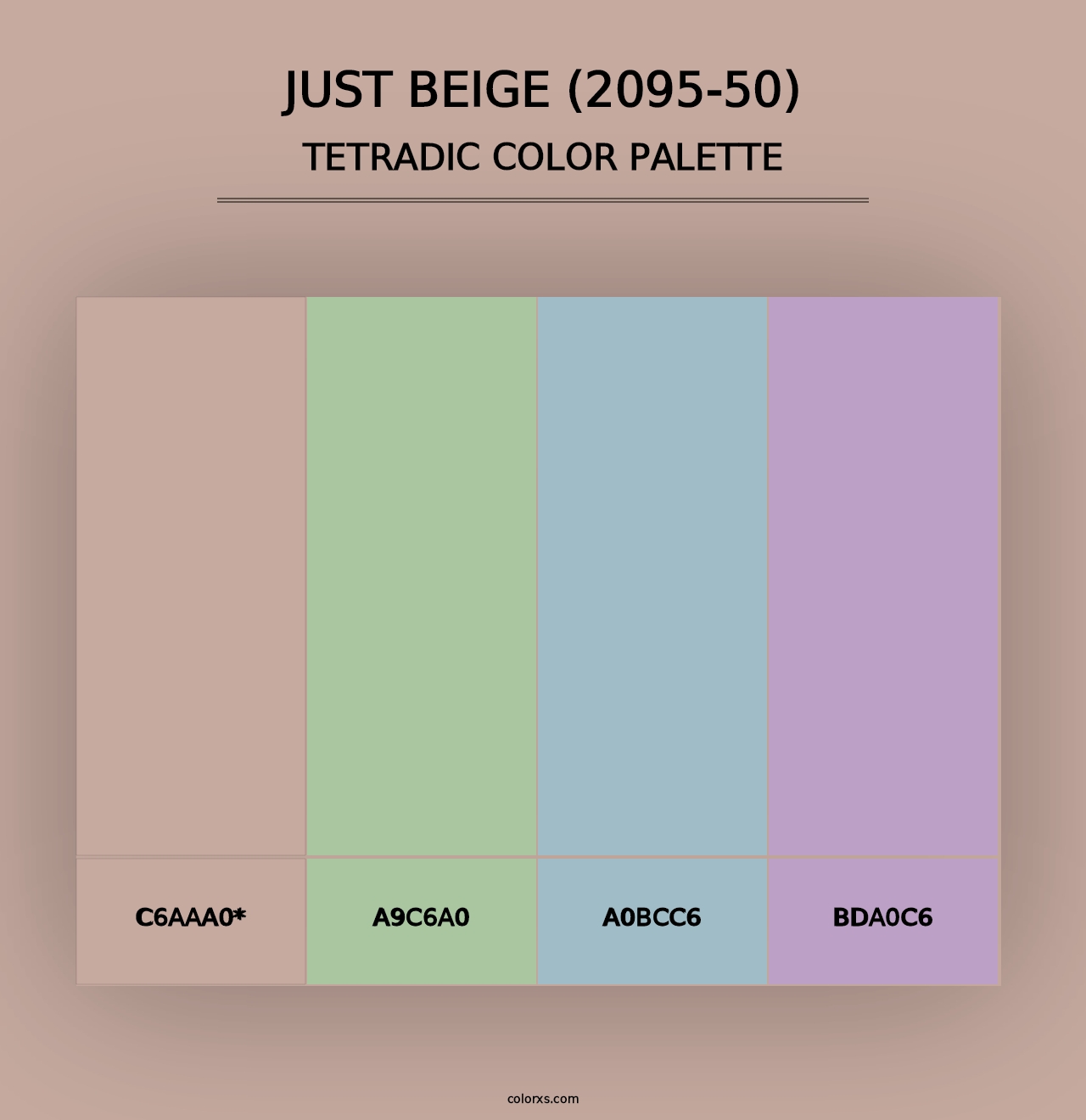 Just Beige (2095-50) - Tetradic Color Palette