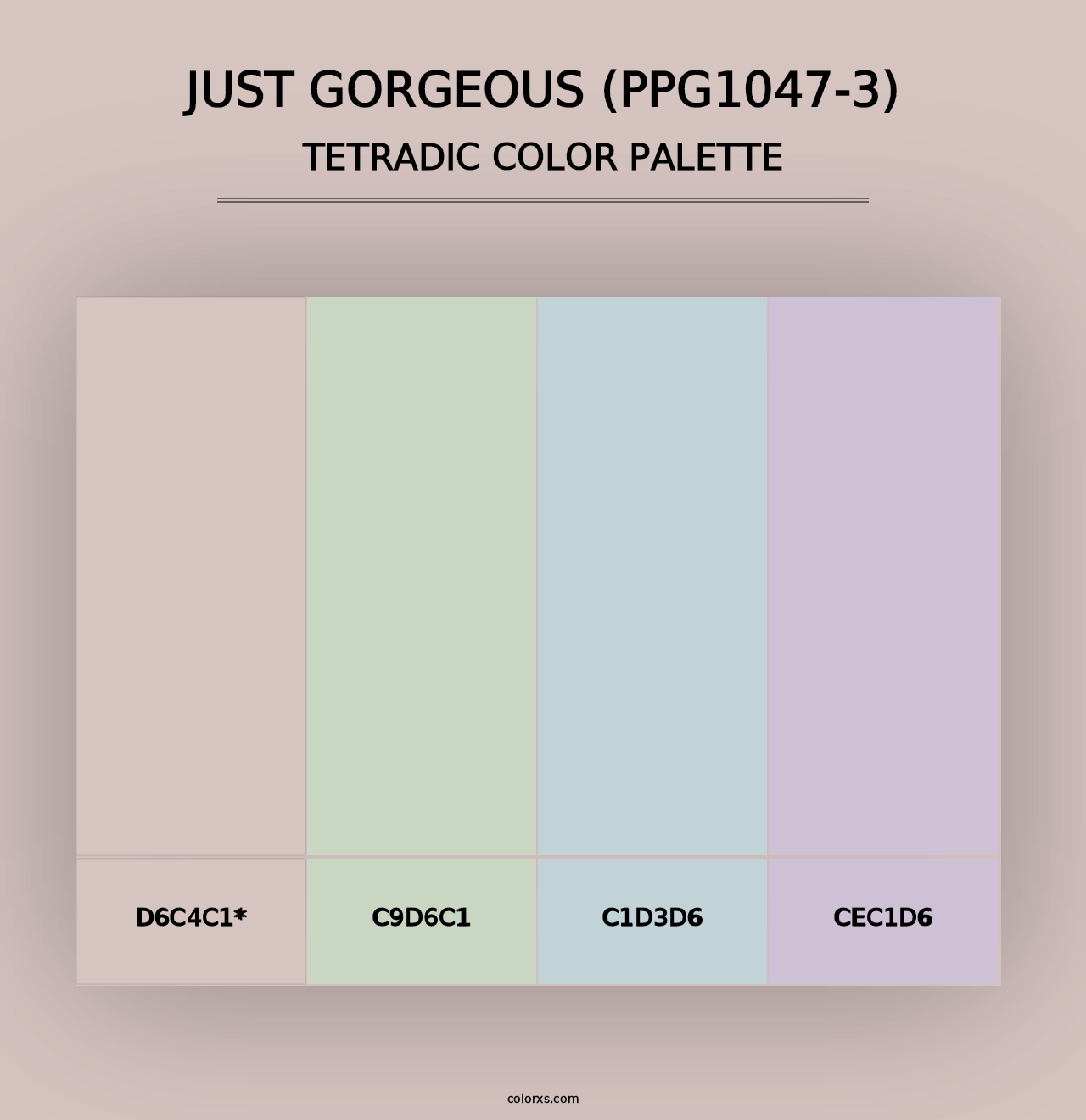 Just Gorgeous (PPG1047-3) - Tetradic Color Palette