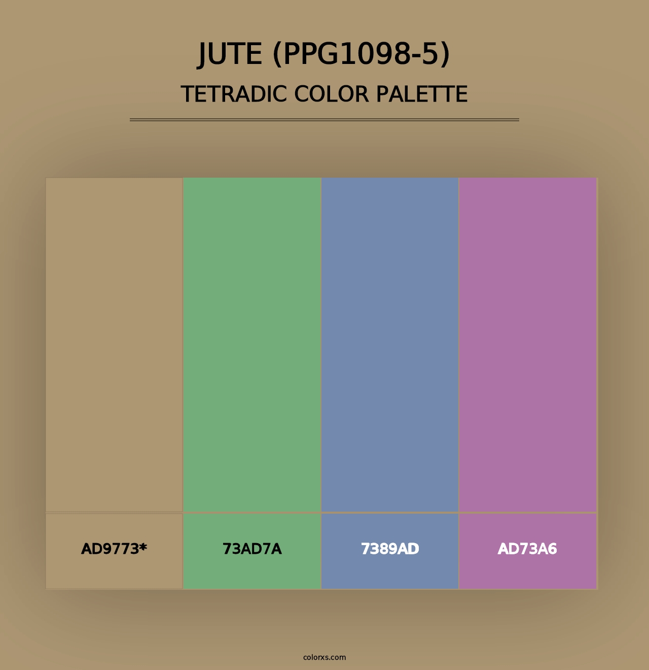 Jute (PPG1098-5) - Tetradic Color Palette