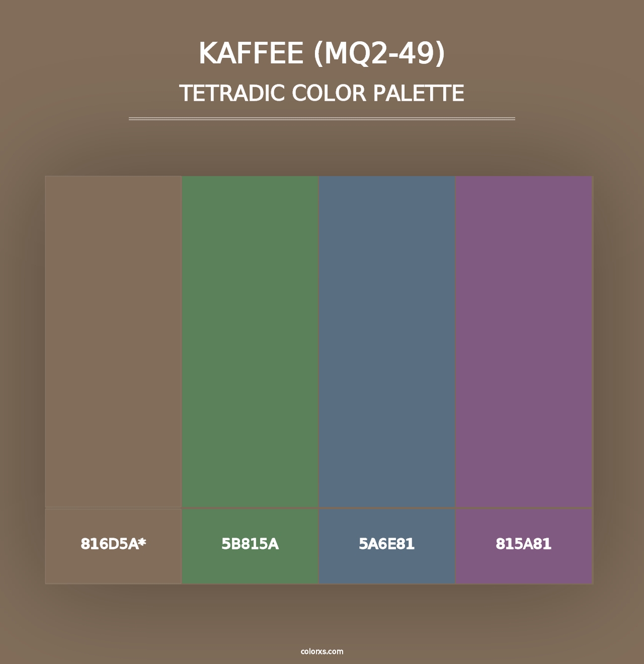 Kaffee (MQ2-49) - Tetradic Color Palette