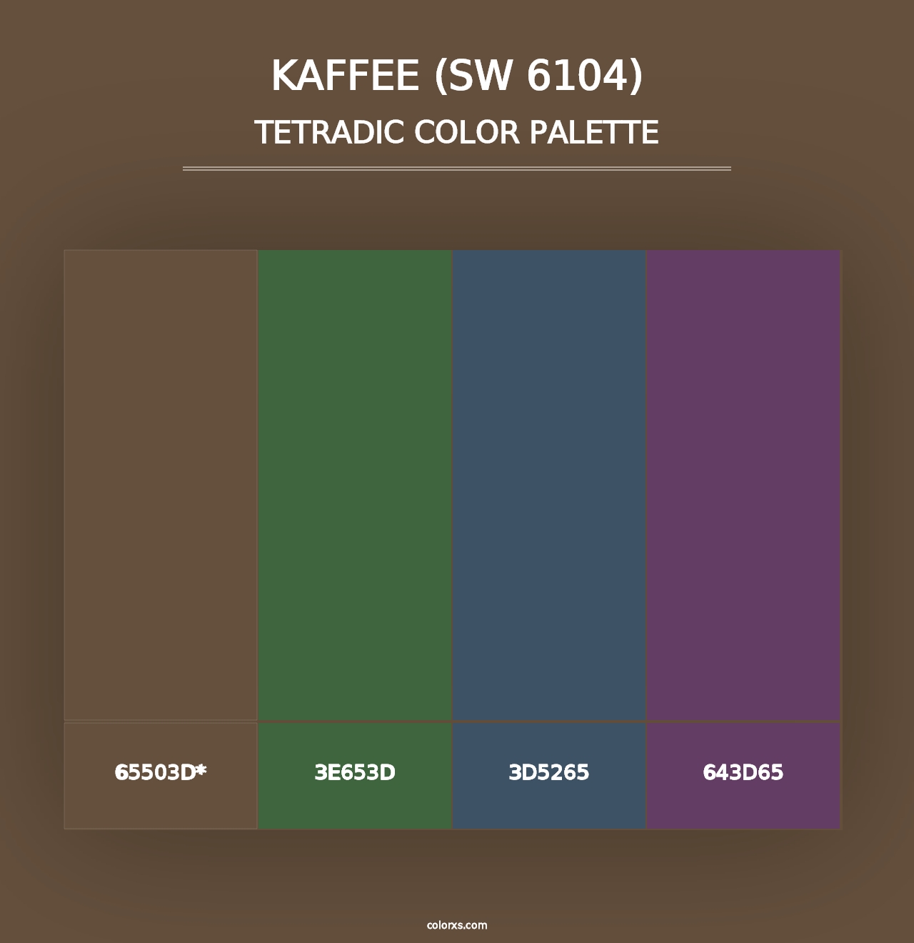 Kaffee (SW 6104) - Tetradic Color Palette