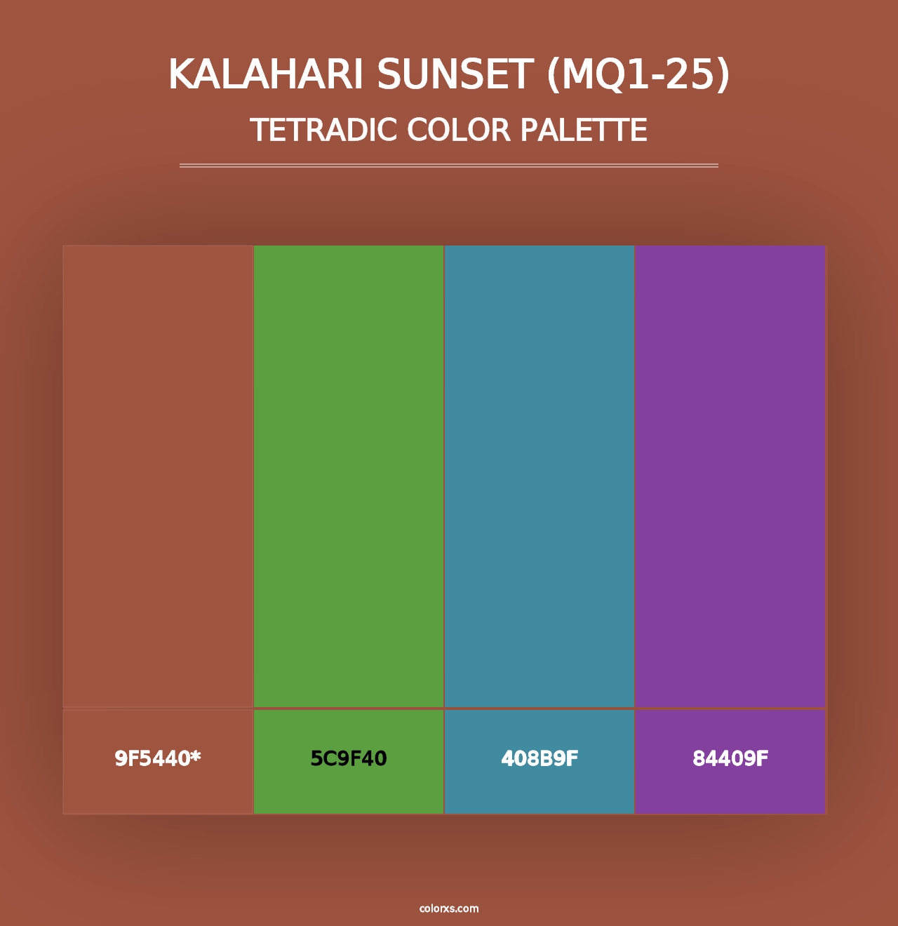 Kalahari Sunset (MQ1-25) - Tetradic Color Palette