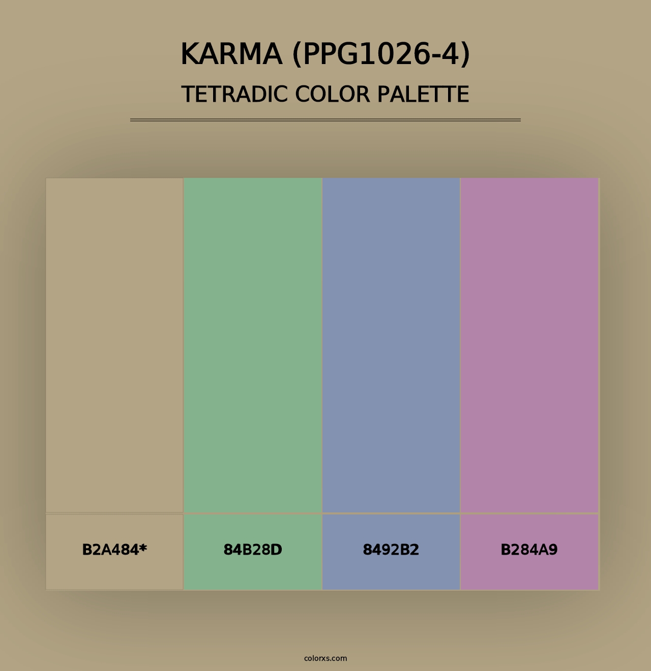 Karma (PPG1026-4) - Tetradic Color Palette