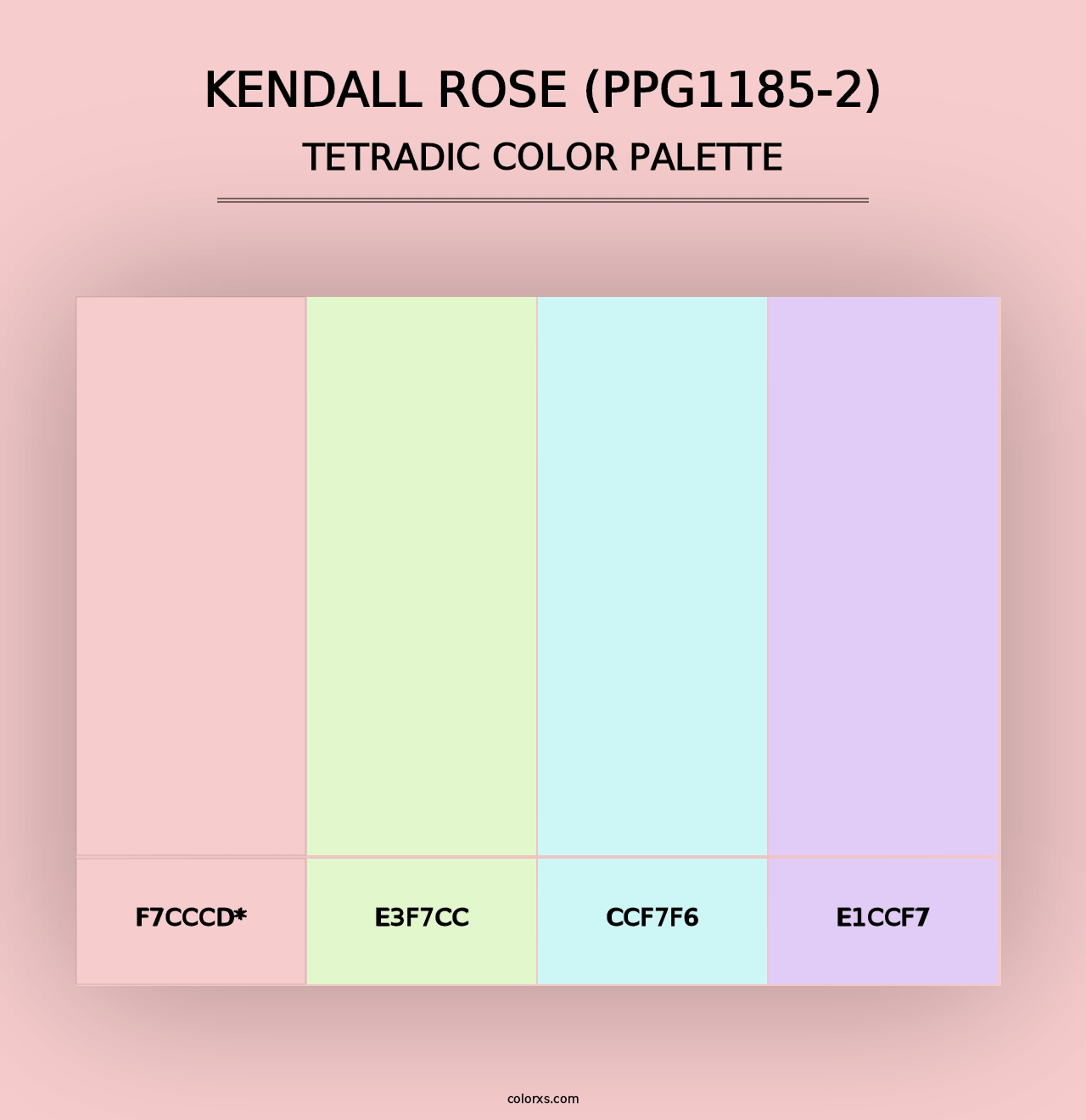 Kendall Rose (PPG1185-2) - Tetradic Color Palette