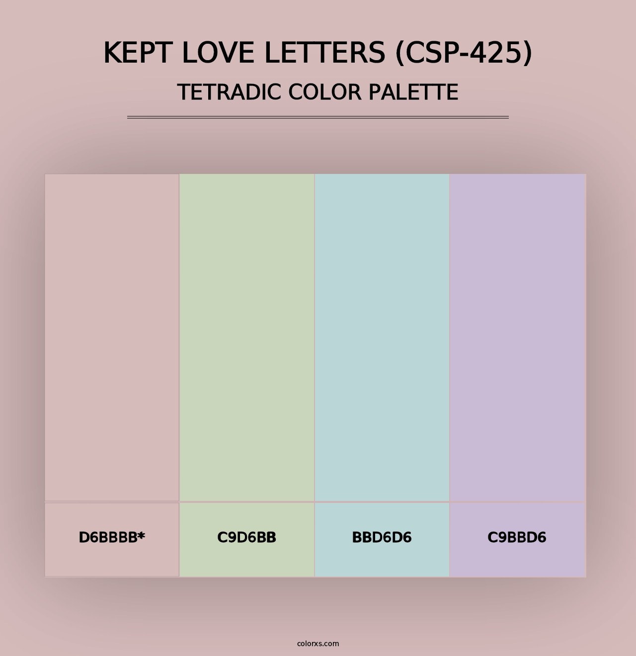 Kept Love Letters (CSP-425) - Tetradic Color Palette