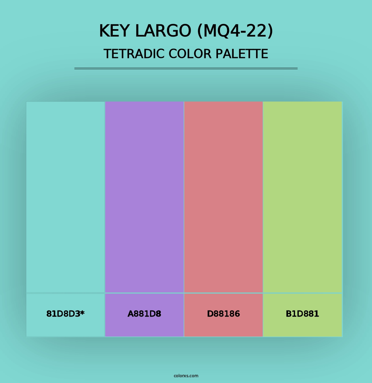 Key Largo (MQ4-22) - Tetradic Color Palette