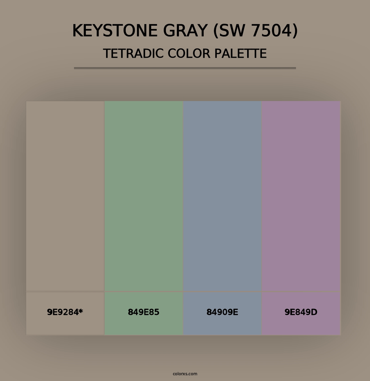 Keystone Gray (SW 7504) - Tetradic Color Palette