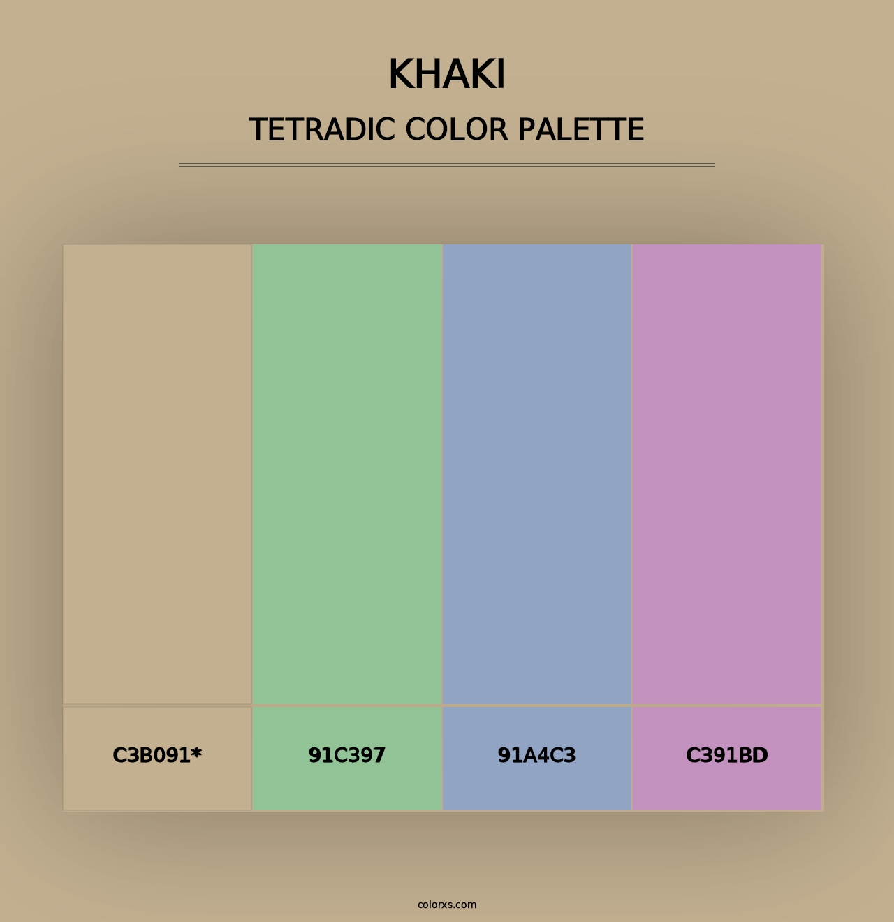 Khaki - Tetradic Color Palette