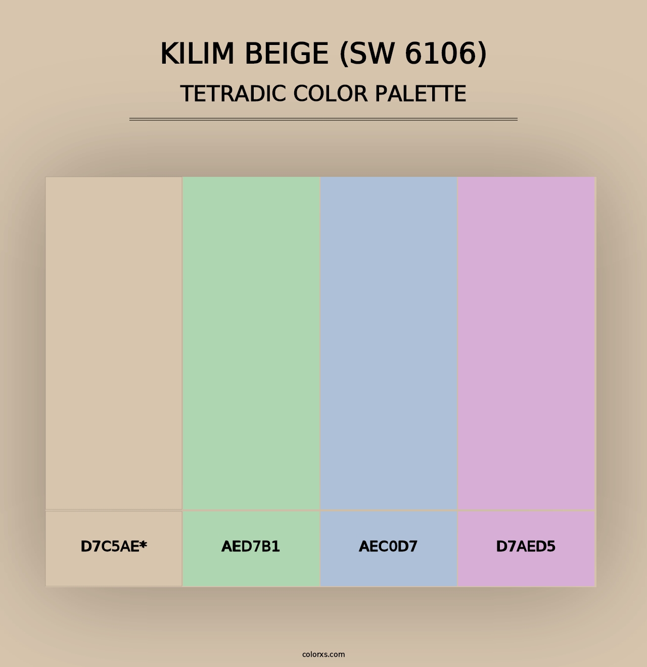 Kilim Beige (SW 6106) - Tetradic Color Palette