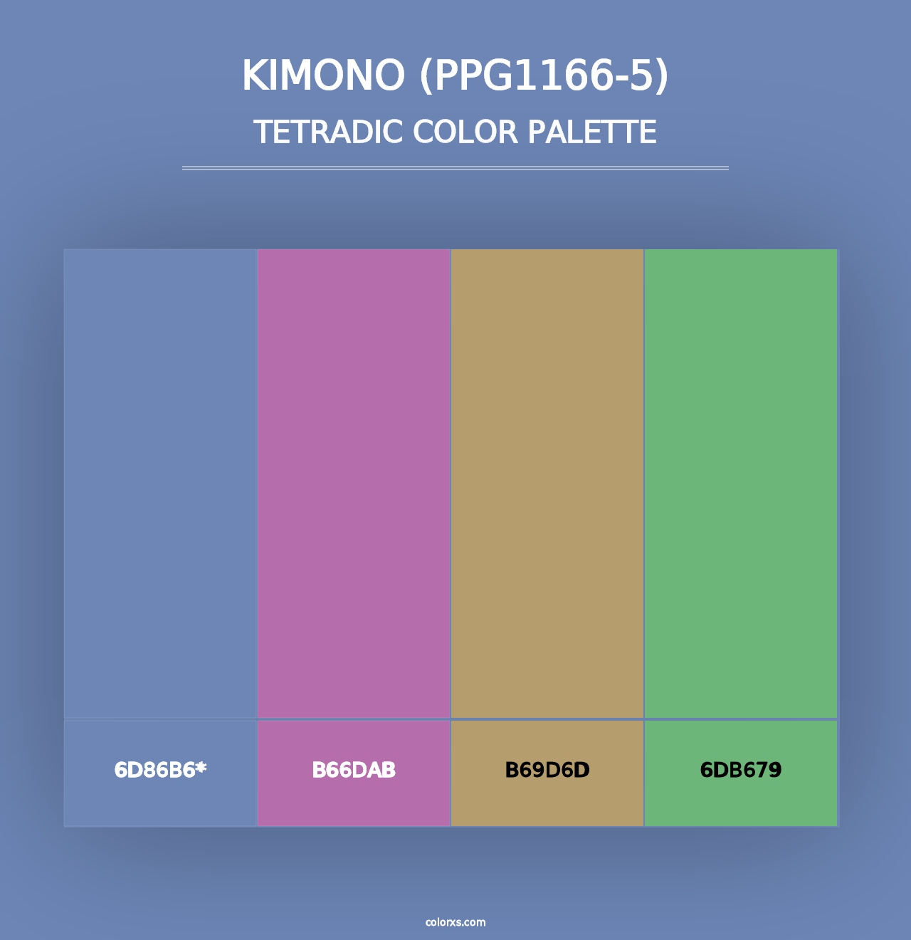 Kimono (PPG1166-5) - Tetradic Color Palette