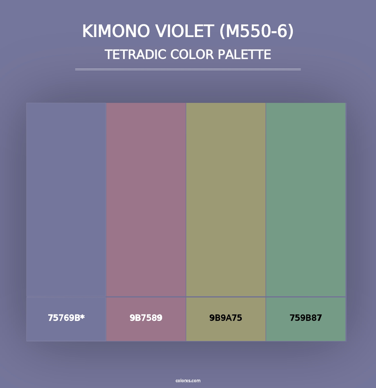 Kimono Violet (M550-6) - Tetradic Color Palette