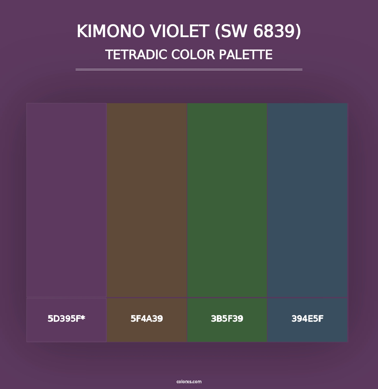 Kimono Violet (SW 6839) - Tetradic Color Palette