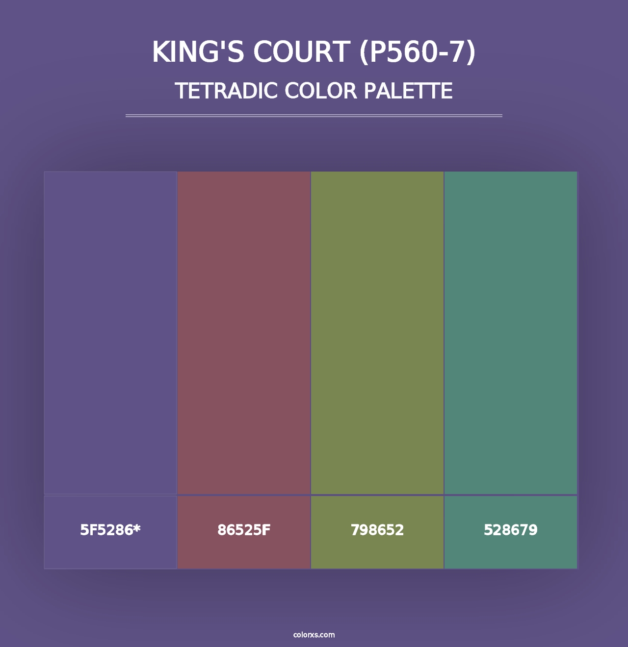 King'S Court (P560-7) - Tetradic Color Palette