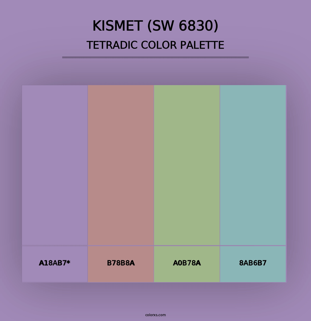 Kismet (SW 6830) - Tetradic Color Palette