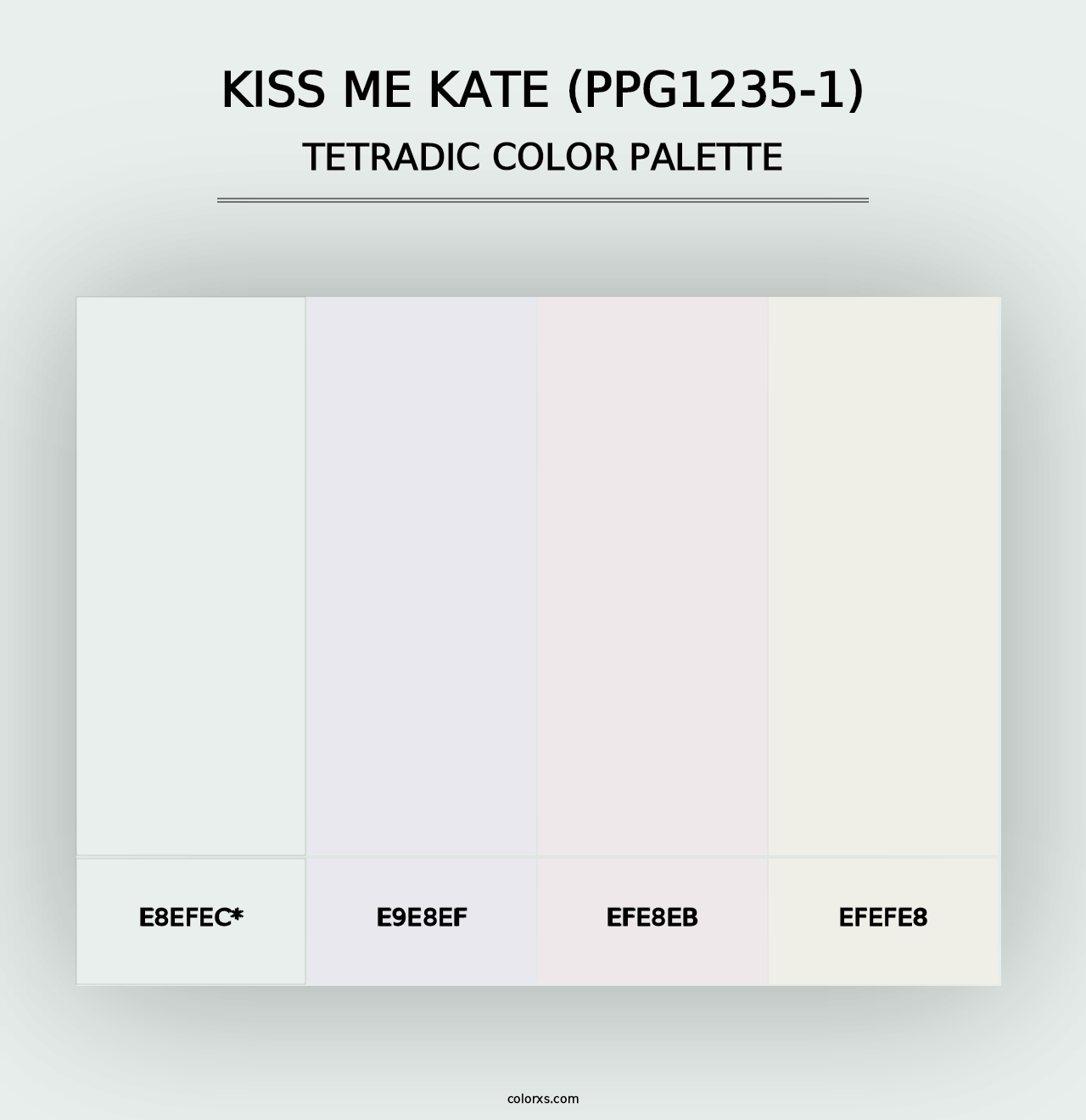 Kiss Me Kate (PPG1235-1) - Tetradic Color Palette