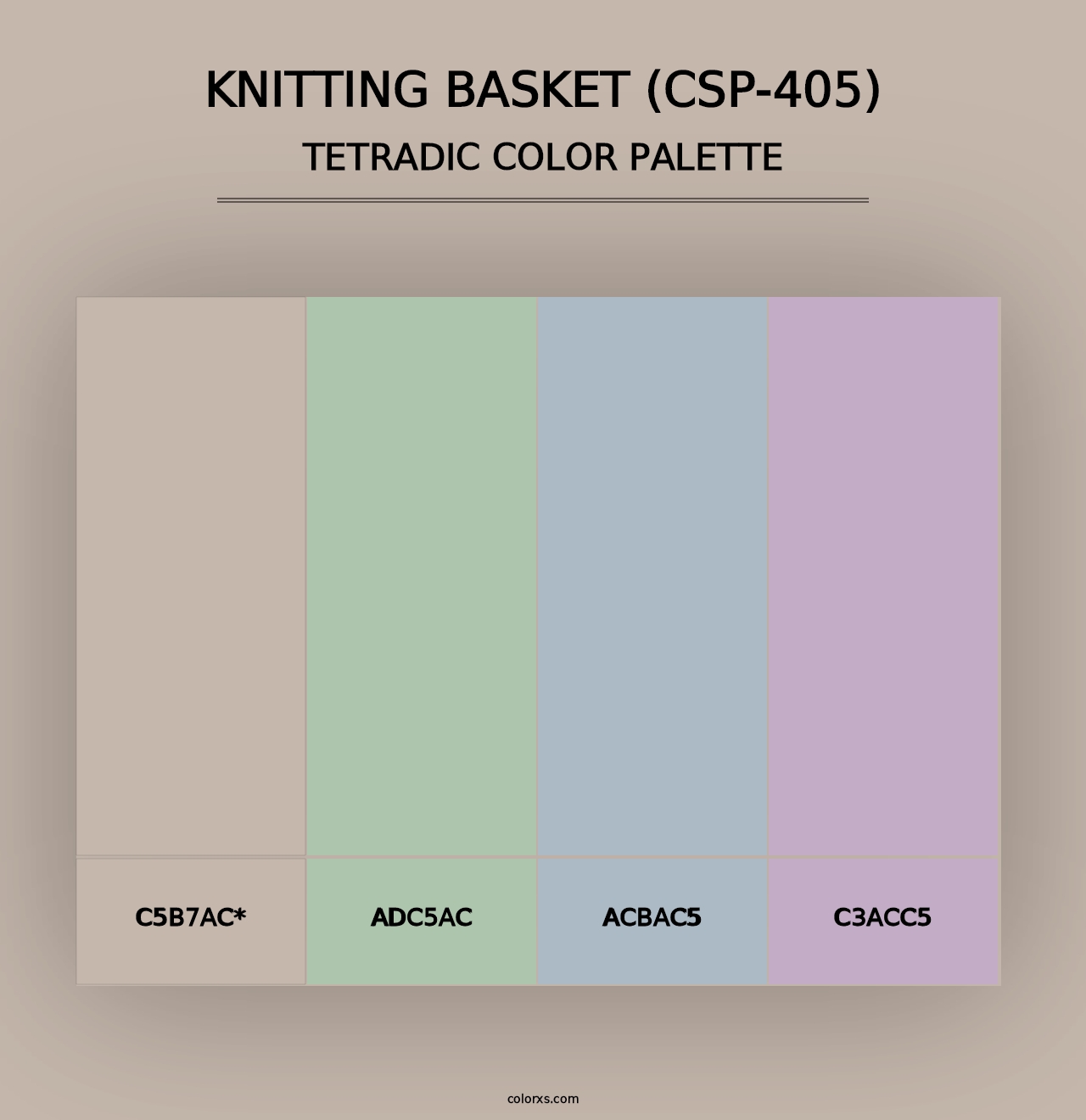 Knitting Basket (CSP-405) - Tetradic Color Palette