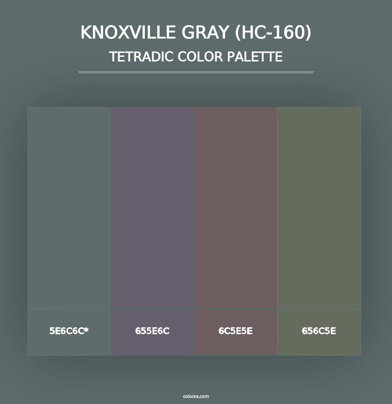 Knoxville Gray (HC-160) - Tetradic Color Palette